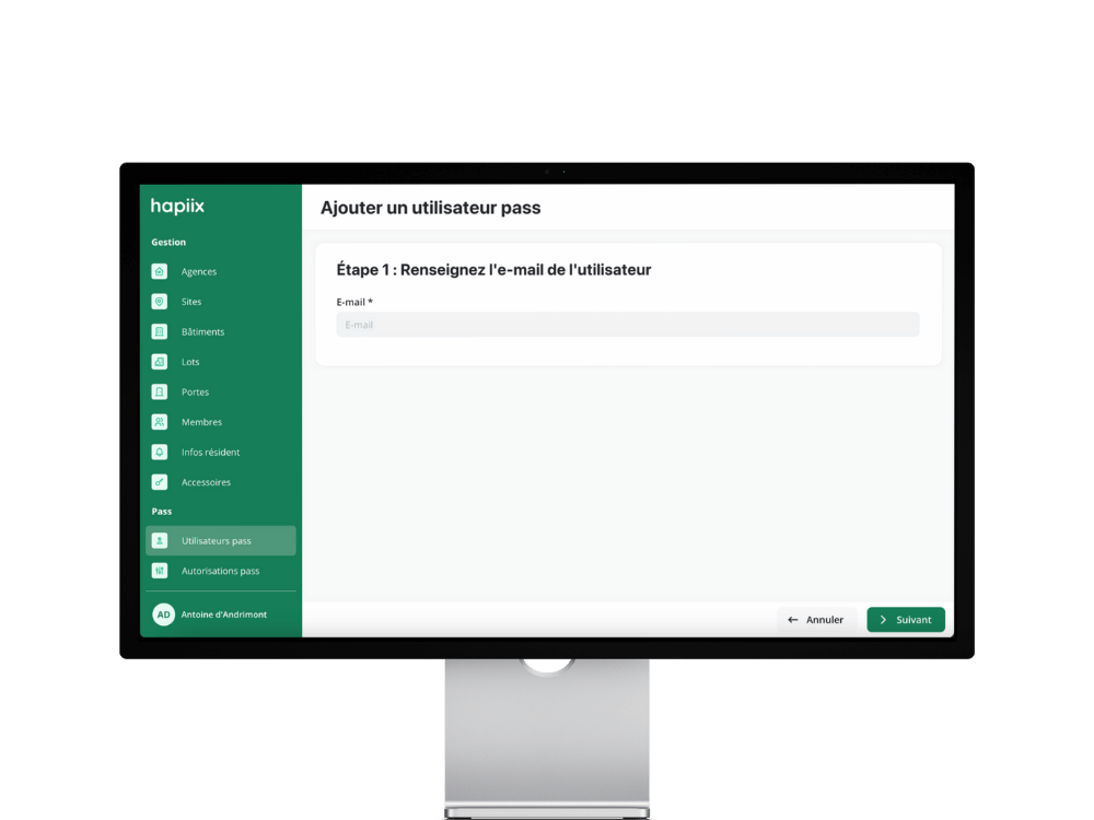 hapiix openpro back office