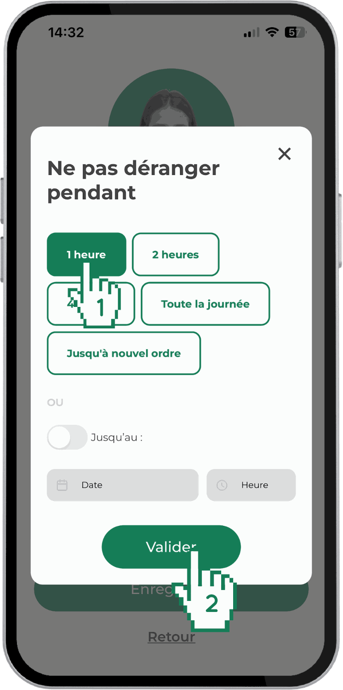 Aide & Support activation du mode "Ne pas déranger" hapiix