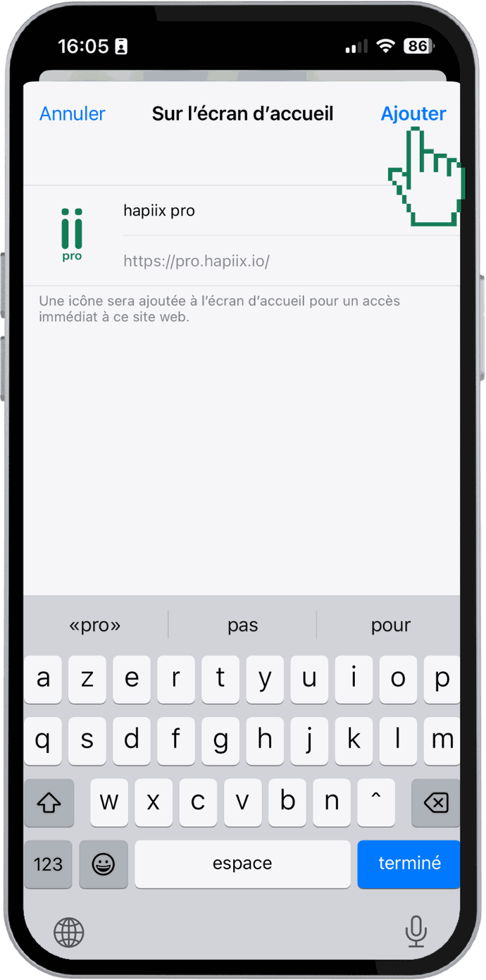 Écran d'accueil IOS 3